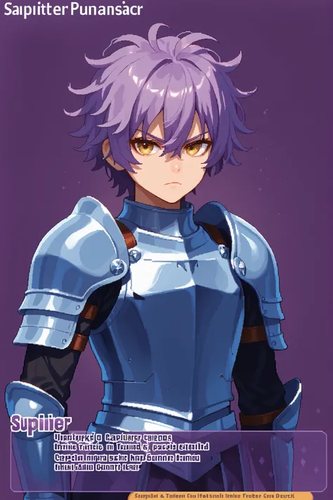 score_9, score_8_up, score_7_up, source_anime, solo, pixel art, tr4dingcard, card (medium), english_text, N, trading_card, white_trade_card_frames, , 1boy, solo BREAK 

Purple hair BREAK short hair, messy hair, wolf cut, hair between eyes, yellow eyes BREA...