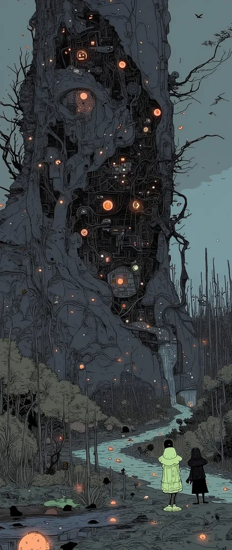 
Cyber gothic megastructure techno Eldrith shizo RPG fantasy swamp underground 
