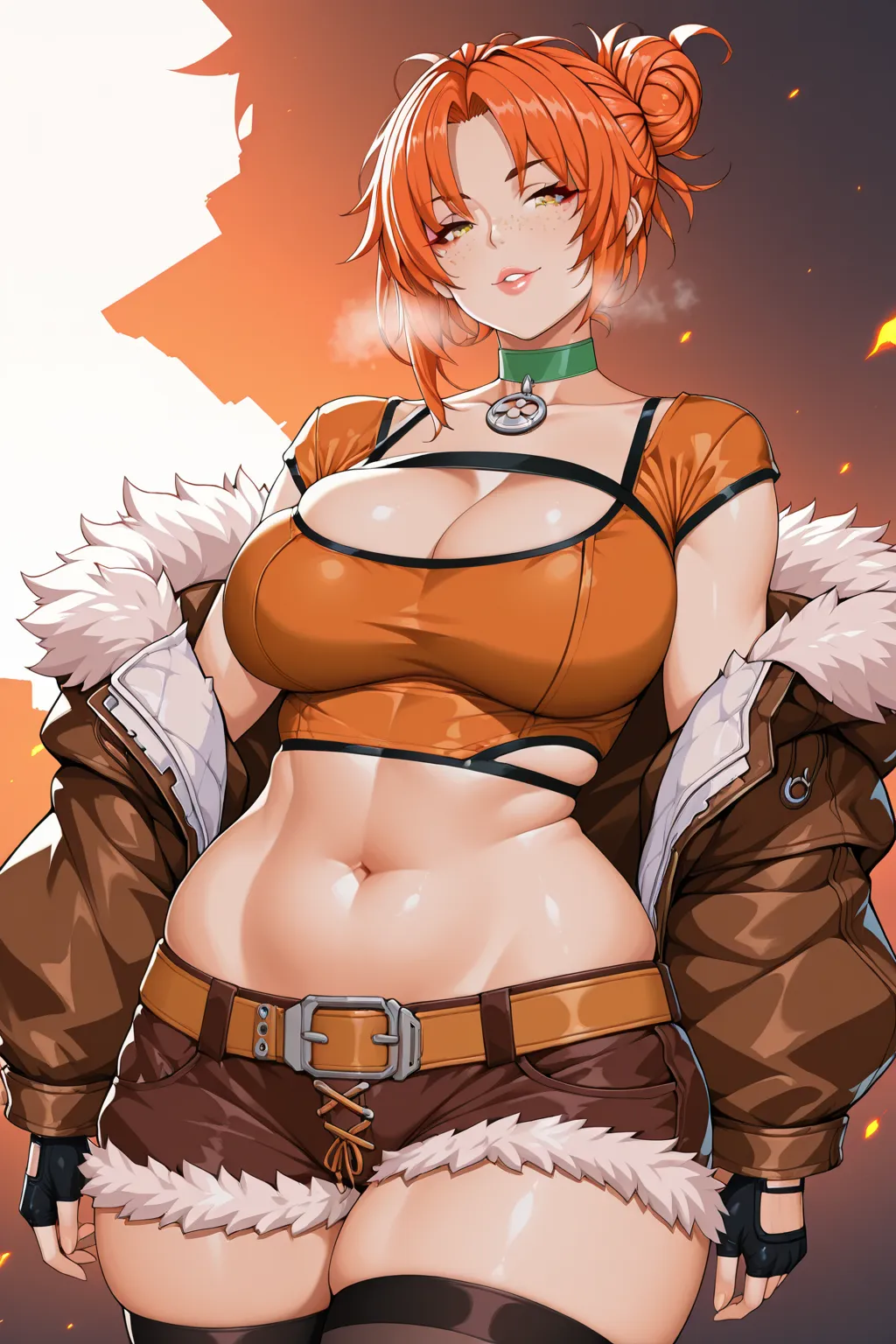 (unadon-style:1.2), (zonda_(solid_air)-style:0.8), ((anatomical correct)), ((embers)), ((Cinematic, unreal engine, eye-catching, ambient occlusion, UHD, masterpiece)), ((perfect lighting)), perfect body, perfect eyes, perfect fingers, gasping, heavy breath...