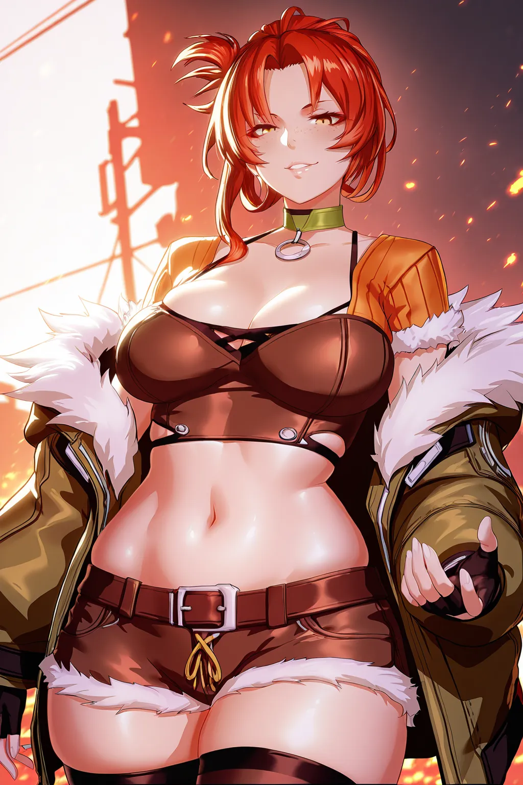 (minami_koyogi-style:1.4), (m-da_s-tarou-style:0.8), ((anatomical correct)), ((embers)), ((Cinematic, unreal engine, eye-catching, ambient occlusion, UHD, masterpiece)), ((perfect lighting)), perfect body, perfect eyes, perfect fingers, gasping, heavy brea...