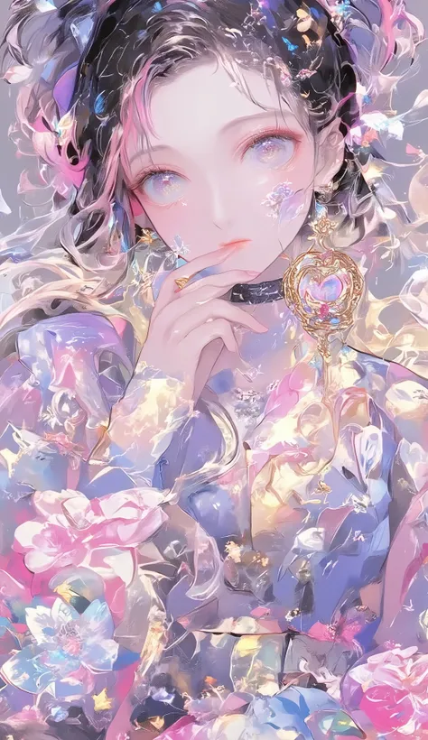 Original，（illustratio：1.1），（best qualtiy），（tmasterpiece：1.1），（the Extremely Detailed CG Unity 8K Wallpapers），masterpiece, best quality, Elegant Chinese lady in traditional Tang dynasty robes, vibrant colors, ornate hairpins, holding a delicate fan, picture...