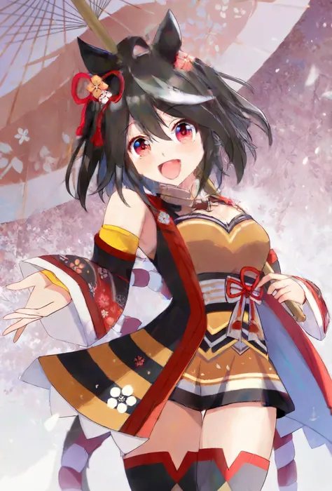 Anime girl wearing a kimono costume with a parasol, Ayaka genshin impact, Hanayamata, Official Artwork, Onmyoji portrait, anime Moe art style, Also, A cute anime bride is wearing a nice dress, Onmyoji, high detailed Official Artwork, Borneo, Genshin Impac...