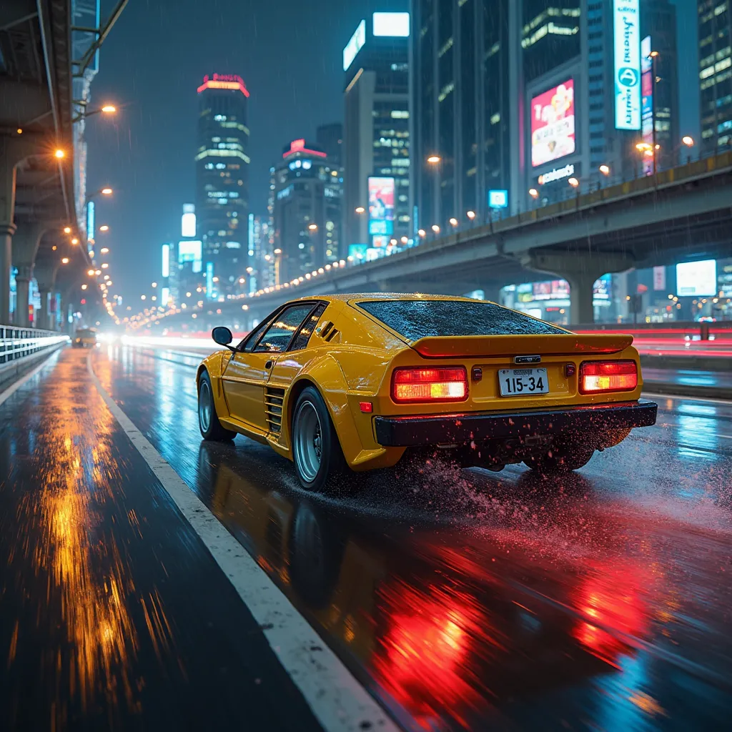 # 雨の首都高