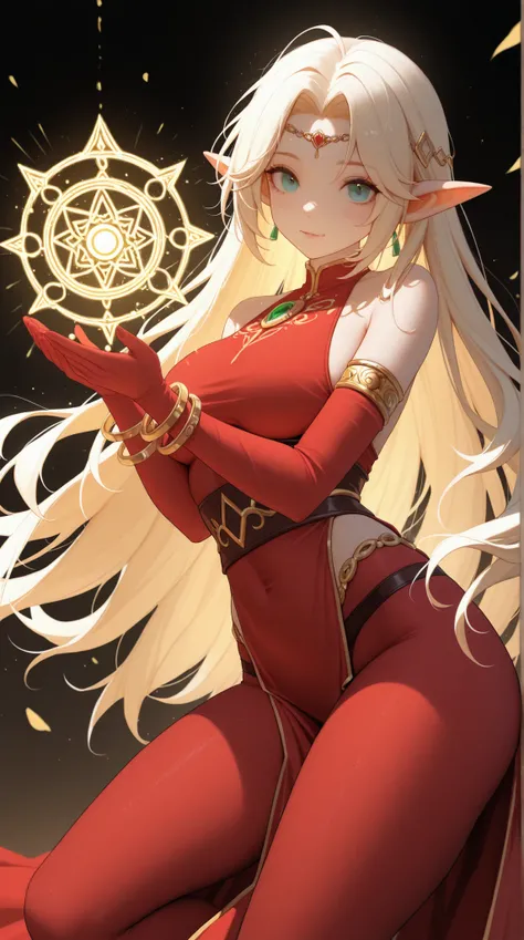 Female Elves by Chen Dingbo, Sacred Magic Array , Clean light source,