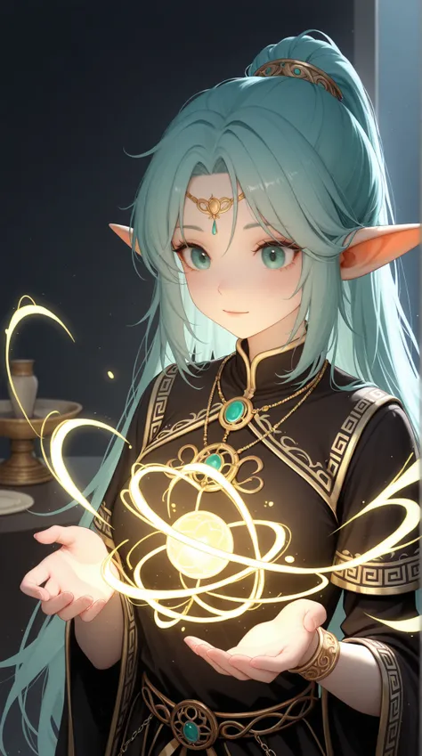 Female Elves by Chen Dingbo, Sacred Magic Array , Clean light source,