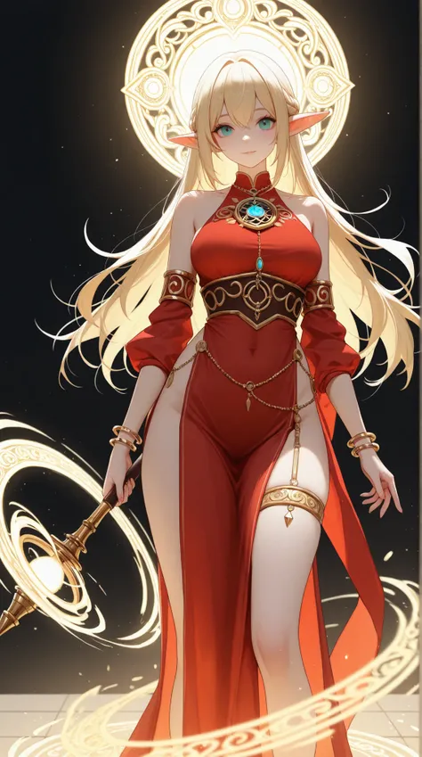 Female Elves by Chen Dingbo, Sacred Magic Array , Clean light source,