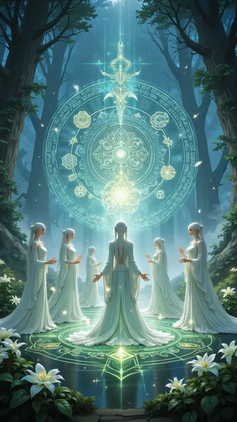 Female Elves by Chen Dingbo, Sacred Magic Array , Clean light source,