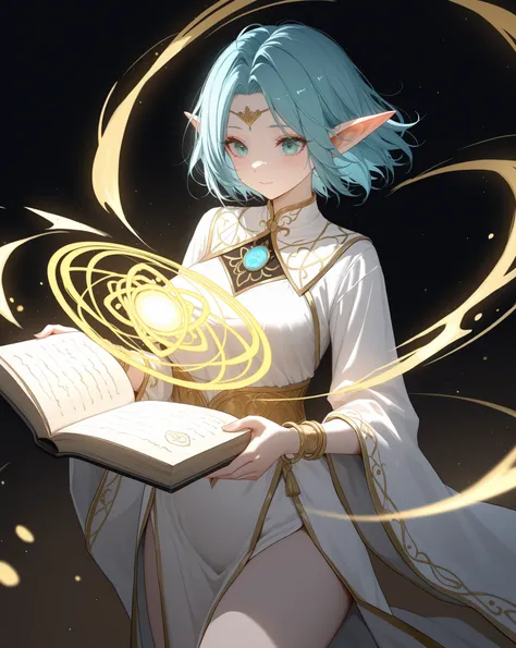 Female Elves by Chen Dingbo, Sacred Magic Array , Clean light source,