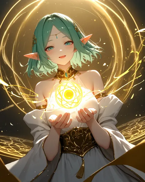 Female Elves by Chen Dingbo, Sacred Magic Array , Clean light source,