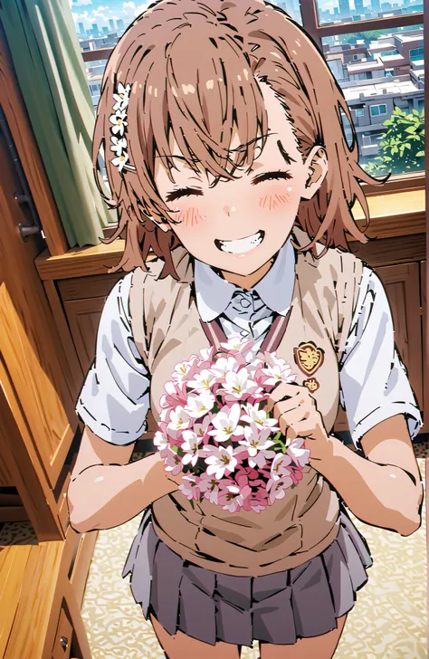 close your eyes,blush,smile,grinning,