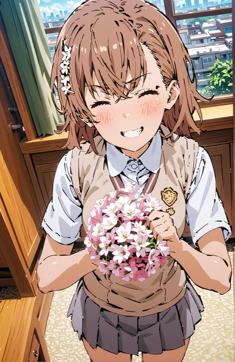 close your eyes,blush,smile,grinning,