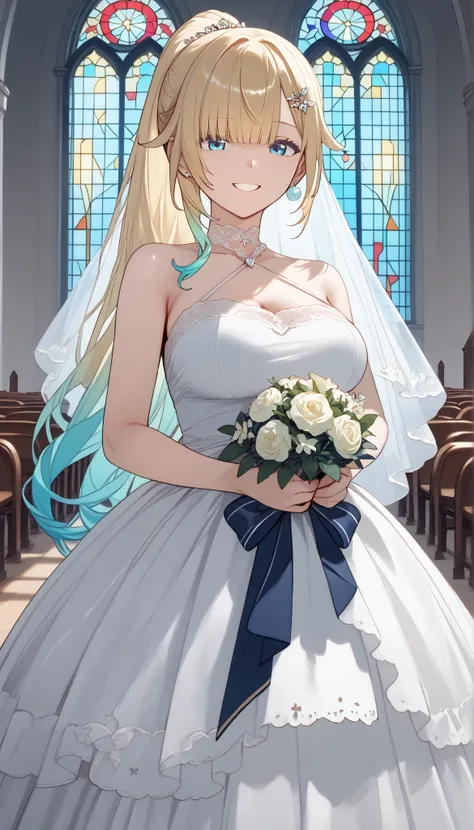 masterpiece, score_9, score_8_up, score_7_up, anime, pinup, masterpiece, full twinkle, perfect face, best quality, high resolution, aizawa ema, 1girl, virtual youtuber, blonde hair, aqua hair, gradient hair, long hair, very long hair, blunt bangs, blue eye...