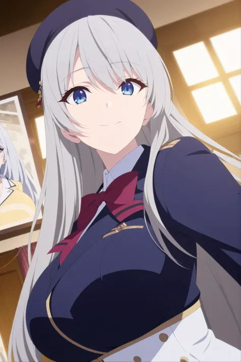  Silver Hair、long hair、huge breasts、blue eyes、最High Quality、anime style、anime painting、anime screenshot、Japanese Anime、 perfect quality、High Quality、masterpiece、1人の美girl、huge breasts、すごくhuge breasts、 popup、Big Breasts、Saggy Breasts、ストレートlong hair、Biggest b...