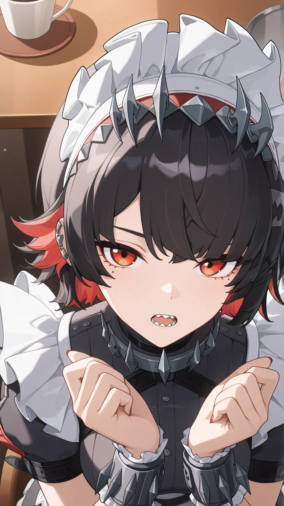 , ellen joe, zenless zone zero characters, 
High quality ,  best quality , masterpiece,  High Resolution , detailed face( LoRA: ellen),anatomically correct, detailed hairstyle( LoRA: ellen),anime Coloring
solo, 1 girl, shark girl, 
short hair, bangs, shirt...