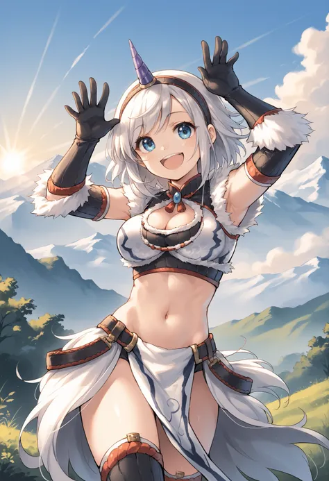 best quality, integrated scenery, integrated background, extremely delicate and beautiful, meticulous details, good composition, , cute face, perfect face,( score_9:0.9), score_8_up, score_7_up,rating_safe, anime style,(zPDXL), Armor , young_girl, Alone, s...
