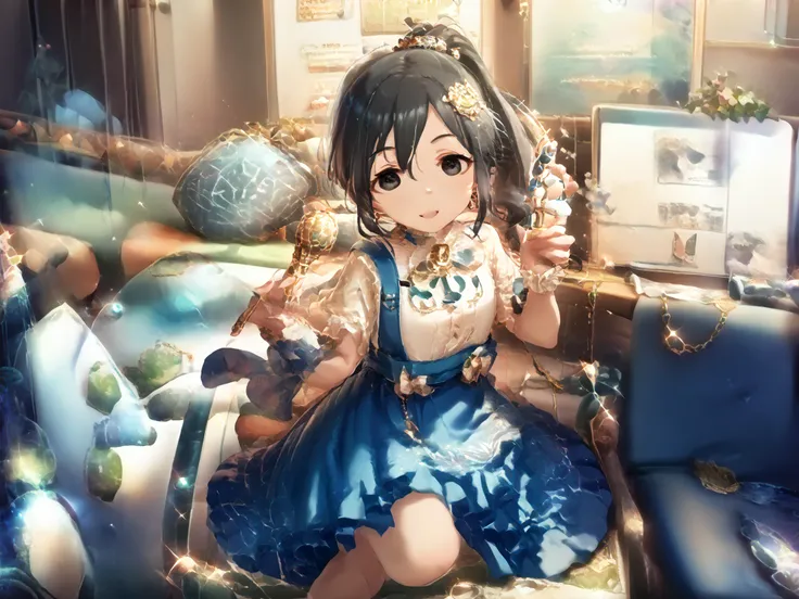 ((((masterpiece)))), high quality, very_high_resolution, large_filesize, full color,full body,Japanese、black hair, long hair, ponytail
,ベージュドレス、ベルト