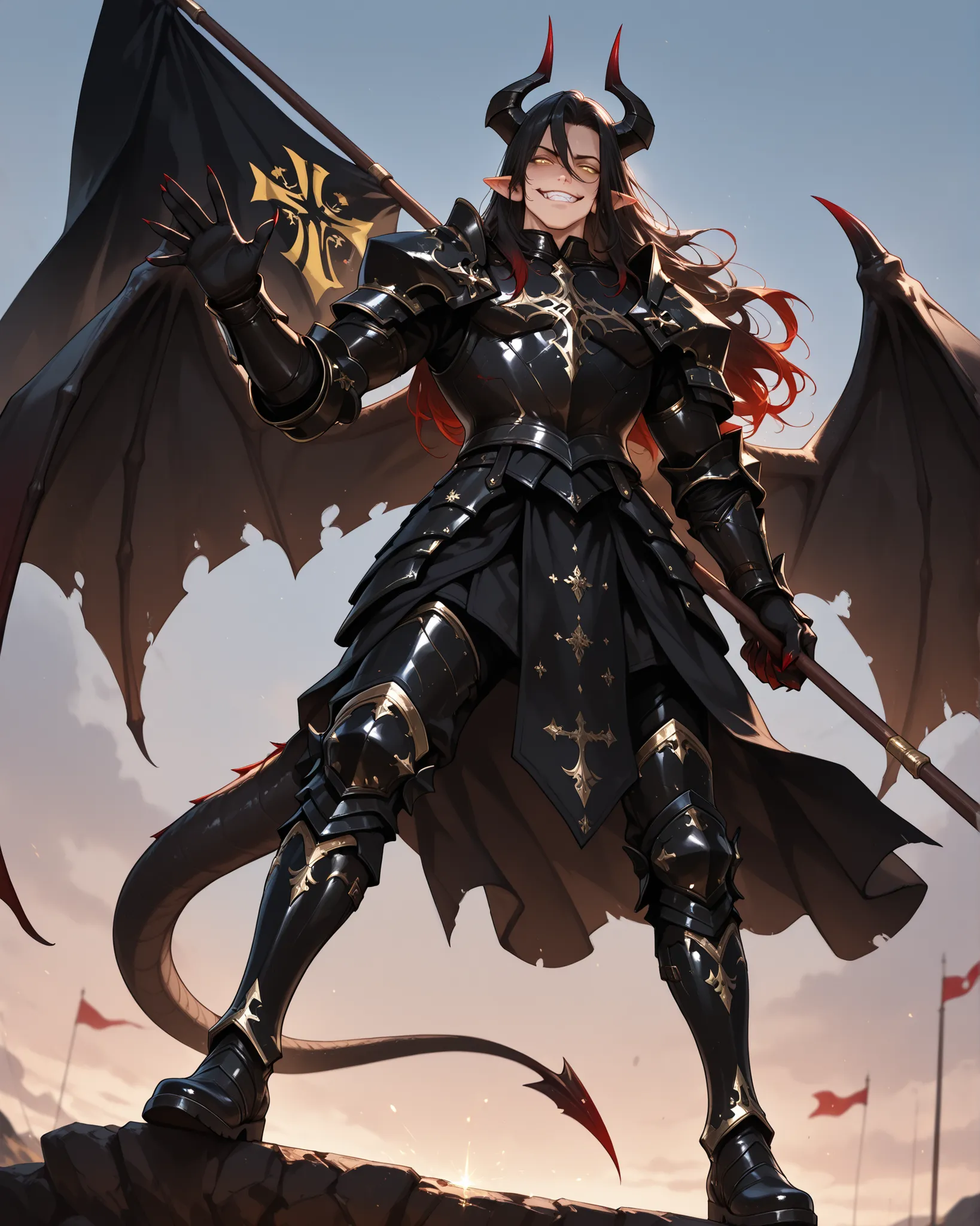 (masterpiece, best quality: 1. 5), (128K Ultra High Resolution), (intricate detail, super detailed, extreme detailed: 1. 5), HD model, best illustration, detailed depiction, highres, 8K, CG, detailed line work, ray tracing, ((Anime)), from below, (1 male),...