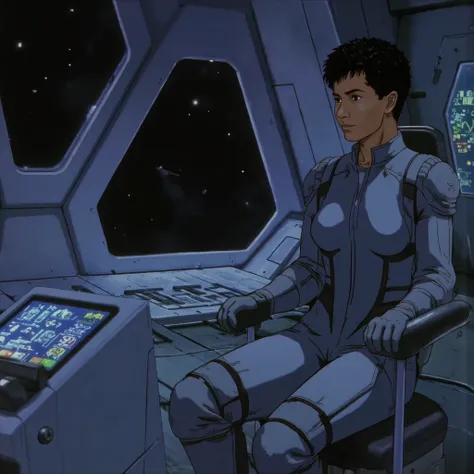 b3rs3rk naom1 sitting in a space ship in a jump suit