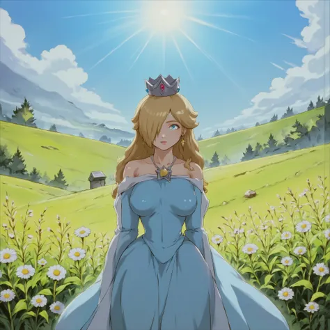 b3rs3rk of N-Rosalina 25 year old woman she is very busty. wearing a silver crown, golden silky hair that hides half the face, blue eyes that sparkle,
Generate a highly detailed image of an adult version of a celestial princess resembling Rosalina, with...