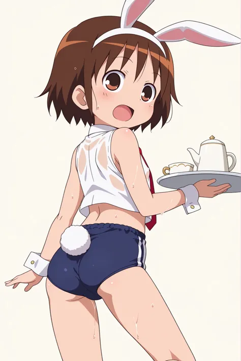 (((anime style))),score_9, score_8_up, score_7_up, source_anime,(((School Festival Cafe))),nsfw,
yasuna,1girl, ((solo)),((two lines blue buruma)),((((white business shirt)))),((((sleeveless)))),((wet clothes)),nipple,red tie,((white sox)),((white Bunny's e...