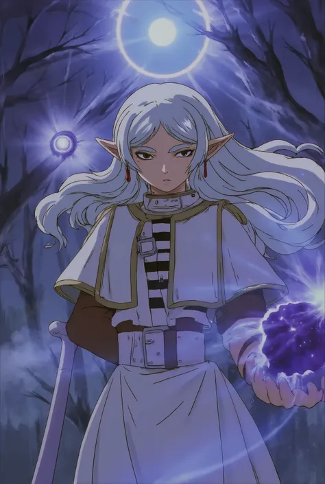 b3rs3rk score_9, score_8_up, score_7_up, 1girl
BREAK
score_9_up score_8_up score_7_up, nereirfpnxl, frieren, pointy ears, twintails, earrings, elf, parted bangs, white hair, white capelet, capelet, long sleeves, white skirt, belt, striped shirt