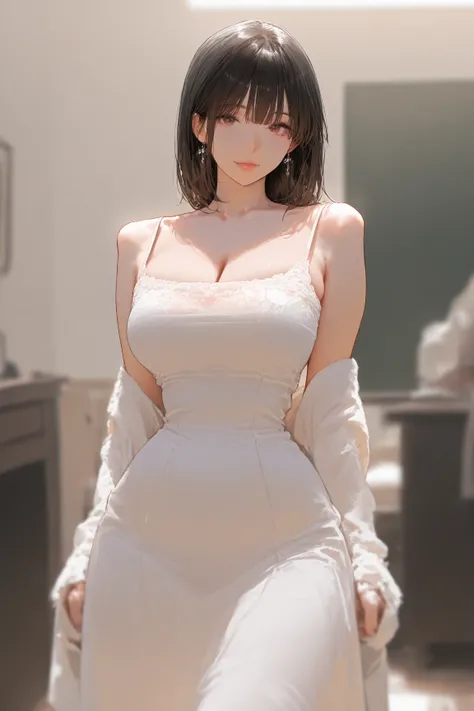 A woman who seems to embody motherhood　masterpiece　Highest Quality　high contrast　Hi-Res　precise description