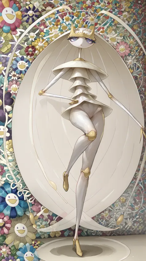 (in the style of Takashi Murakami:1.0), beautiful顔, feet,Highest Quality,tone mapping, sharp concentration in nude clothes, 非常にdetailsな,(Pheromosa),Highest Quality,beautiful,Pokemon,(Two fingers),(Clear Eyes),solo, details,8k,(slender:1.3),wallpaper,Jumpin...