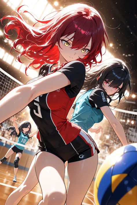 (masterpiece, best quality), amazing quality, very aesthetic, absurdres, highres, newest, HDR, 8K, anime style, chiaroscuro, extremely detailed face and eyes, cinematic, professional lighting, backlighting, dynamic angle, foreshortening, aegyo sal, duo foc...