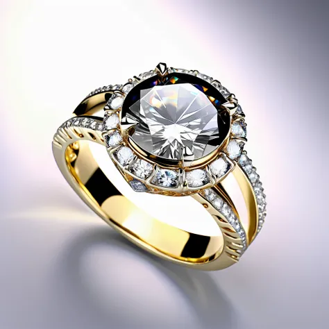 Engagement ring, ultra-realistic, photo-realistic, ultra-detailed, insane 3D Rendering, 8K Octane
Macro photography view of an engagement ring, with a 2 catat diamond 💎. One large diamond is shaped with extreme precision.The gold band has a swirl design ...