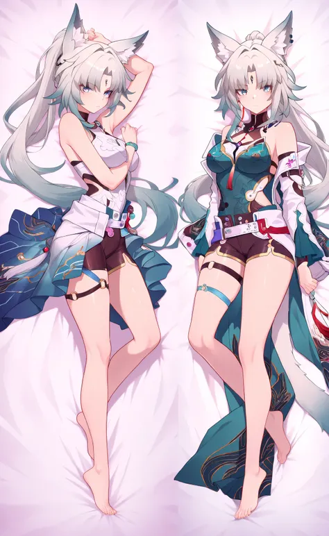 high definition, masterpiece, necessary, detail, best Quality, Quality, necessary, details, High details, Accurate, высокое Quality глаз,beautiful eyes,1 girl , ufotable style, ufotable anime ,  Feixiao (honkai star rail ),long hair, blue eyes, full body, ...