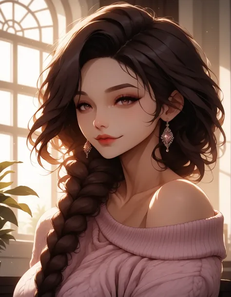(masterpiece:1.2), (best quality:1.2), ultra detailed, 8k, watercolor, cinematic lighting, volumetric_lighting, rim light, soft shadows, ((forced_perspective)), (Diminishing scale perspective:1.3), aspect_ratio:9:16 BREAK (1girl, pale_skin, brown_hair, lon...