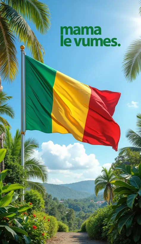 Est ce que tu peux écrire sur le drapeau du Mali 🇲🇱 (Mama le succès)en gros caractères