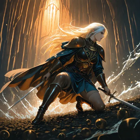 high quality, intricate details, fantasy art, fantasy landscape, cinematic lighting, epic, dramatic, digital painting, fantasy characters, record of lodoss war, deidlit, medieval fantasy, sword and sorcery, detailed character portraits, fantastical creatur...