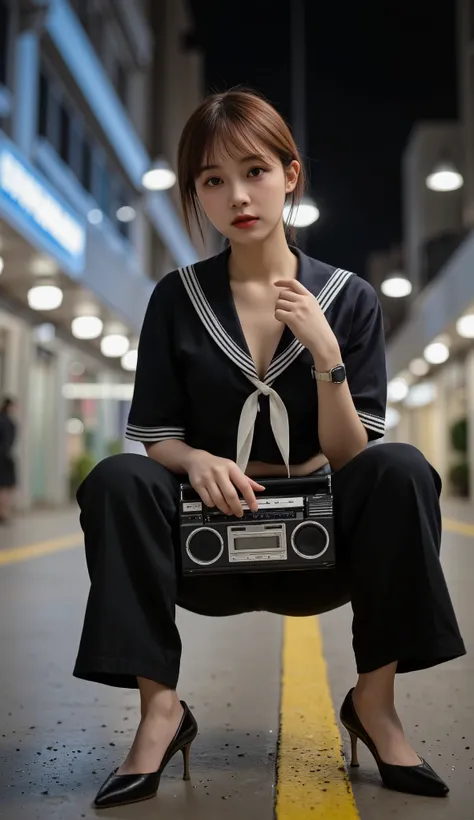 prompt
(Ultra short hair),1 woman,front view,((full body shot)),squatting,staring at camera,(best quality),masterpiece,(high res),8k,RAW,(ultra realistic),professional lighting, pan focus,(deep depth of field),insanely detailed,(golden ratio),perfect anat...