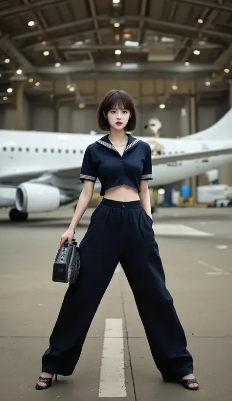 prompt
((ultra short hair 1.3)),1 woman,front view,((full body shot)),standing,staring at camera,(best quality),masterpiece,(high res),8k,RAW,(ultra realistic),professional lighting, pan focus,(deep depth of field),insanely detailed,(golden ratio),perfect...