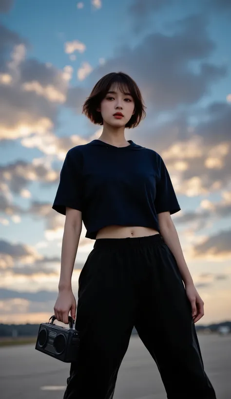 prompt
((ultra short hair 1.3)),1 woman,front view,((full body shot)),standing,staring at camera,(best quality),masterpiece,(high res),8k,RAW,(ultra realistic),professional lighting, pan focus,(deep depth of field),insanely detailed,(golden ratio),perfect...