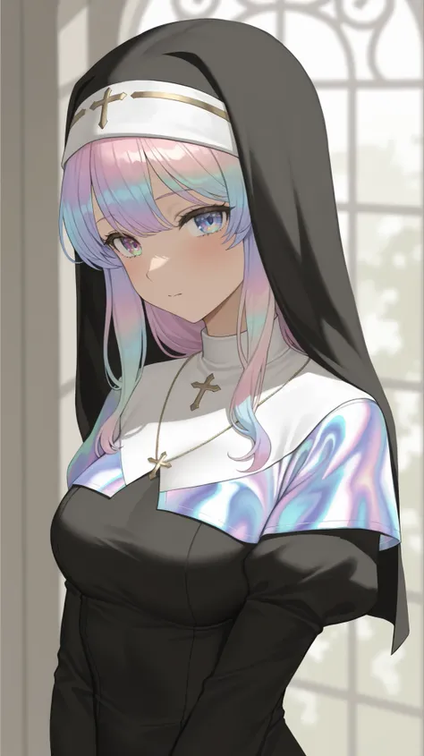Nun, Monastic Clothes, Iridescent iris, 