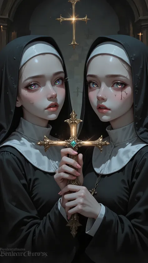 Nun, Monastic Clothes, Iridescent iris,