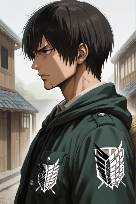 Draw a picture of me in Japanese anime style, and I'll use it as a profile picture in the same way as my own in Attack on Titan or One Piece style