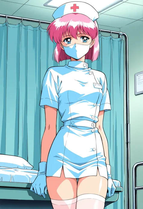 Score_9, score_8_up, score_7_up, source_anime, Kitazawa_Tomoko, 1girl, solo, pink hair, blue eyes, small breasts, short hair, 1990s (style), (best quality), (high quality), {masterpiece}, extremely delicate and beautiful, ultra-detailed, beautiful detailed...