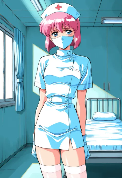 Score_9, score_8_up, score_7_up, source_anime, Kitazawa_Tomoko, 1girl, solo, pink hair, blue eyes, small breasts, short hair, 1990s (style), (best quality), (high quality), {masterpiece}, extremely delicate and beautiful, ultra-detailed, beautiful detailed...