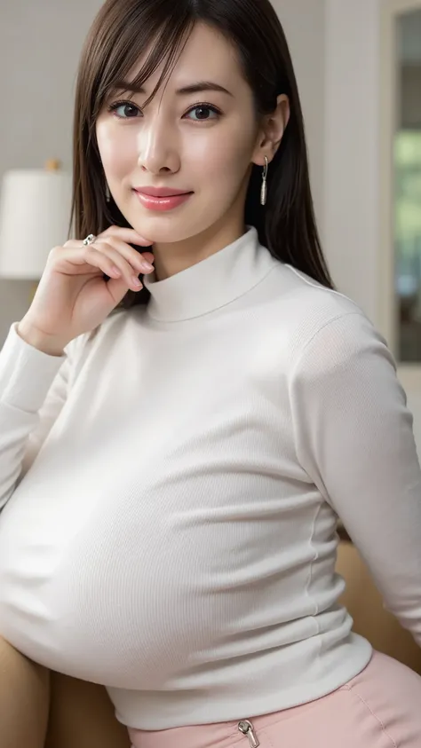 white high neck knit sweater 、 Hide your thighs with a pink, fan-able skirt、(((((  girls on the left:2.86))))),(  Masterpiece,  top quality:1.9),8k,  RAW Photo ,nsfw,  detailed skin,詳細な毛穴,baby face,((( YOUNGFACE):1.7)),((  young body):1.6), reality,  hotel...