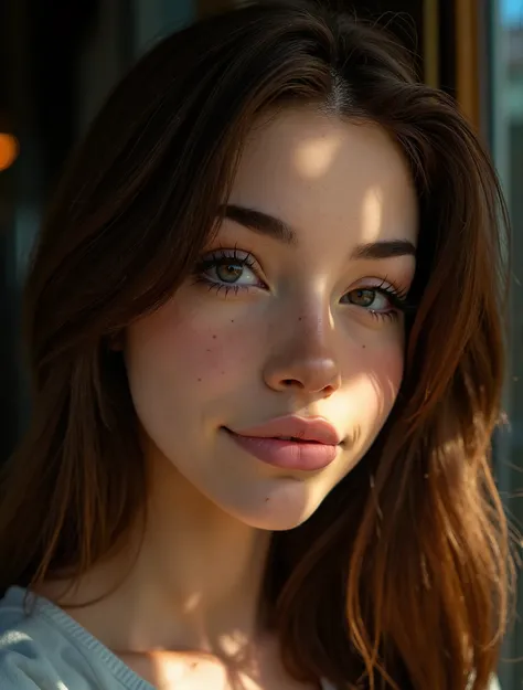 (photorealistic, high quality, masterpiece, film photo, raw) ; (Headshot), female , extremely high quality RAW photograph, detailed background, intricate, Exquisite details and textures, highly detailed, ultra detailed photograph, warm lighting, artstation...
