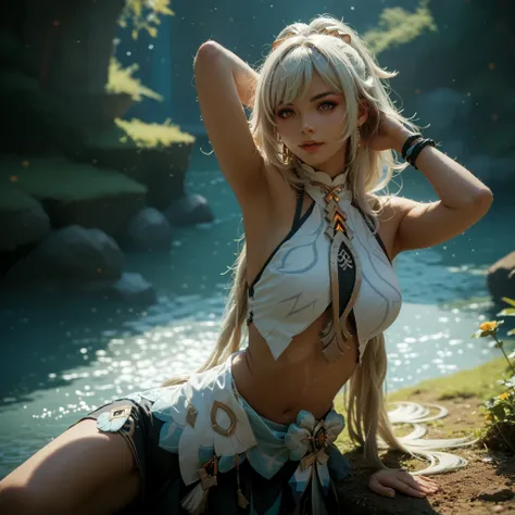 1 girl only, original, from the video game Genshin Impact, pose sexy