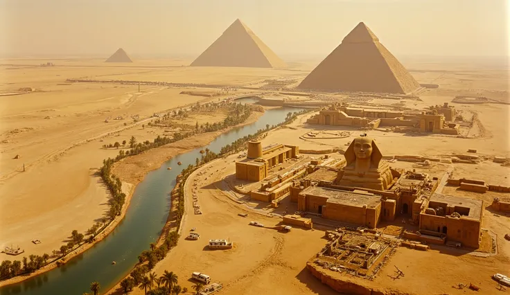 1950d, Ariel view, ancient egypt