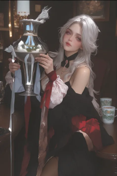 Change to a full-body photo of a woman,G cup, are perfectly detailed,has exquisite facial features, Clothes are exquisite , Game Character Design ,3D Rendering