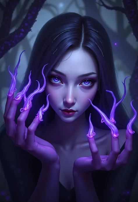 violette tentacles as fingers