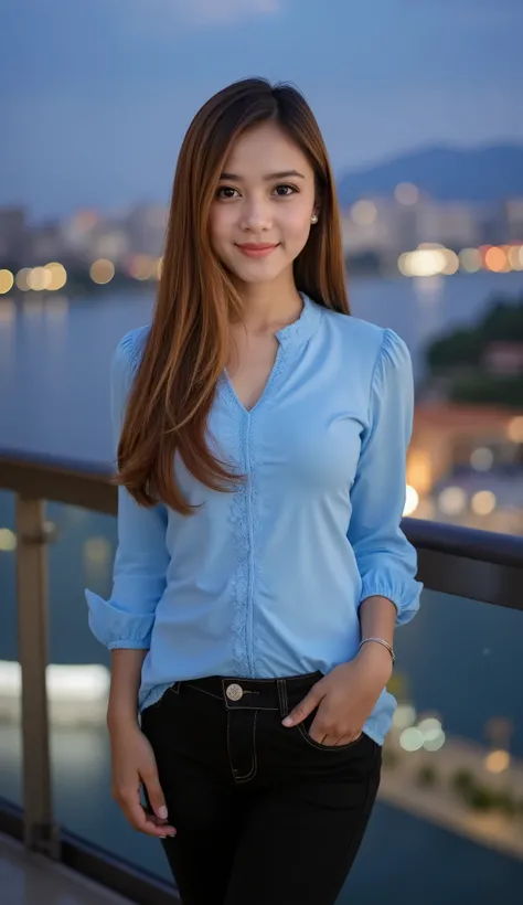 A beautiful indonesian female with long straight hairstyle, 25 years old. indonesian face, highly detailed beautiful face and eyes, attractive face, charming face, Full body, perfect body, white skin, medium breasts, anatomically correct, long straight hai...