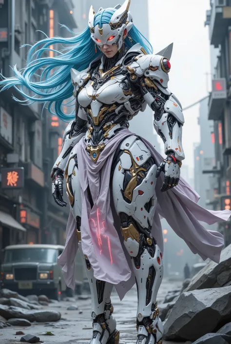 (( best quality)), ( great piece, high quality, high resolution, Realistic Image, photography, Details, no facial tattoo ), 1, a white Chinese female demon warrior, a gang fighter , between 30 and 36 years old , 8k_ wallpaper , extremely Details eye...