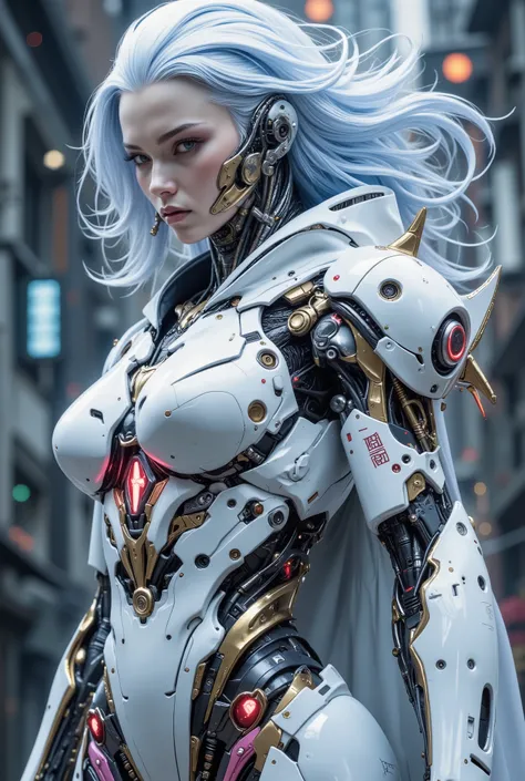 (( best quality)), ( great piece, high quality, high resolution, Realistic Image, photography, Details, no facial tattoo ), 1, a white Chinese female demon warrior, a gang fighter , between 30 and 36 years old , 8k_ wallpaper , extremely Details eye...